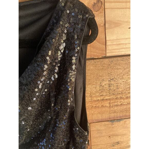 Grace Karin Size M Black Sequins One Shoulder Party Dress Short Sleeve - Picture 4 of 6